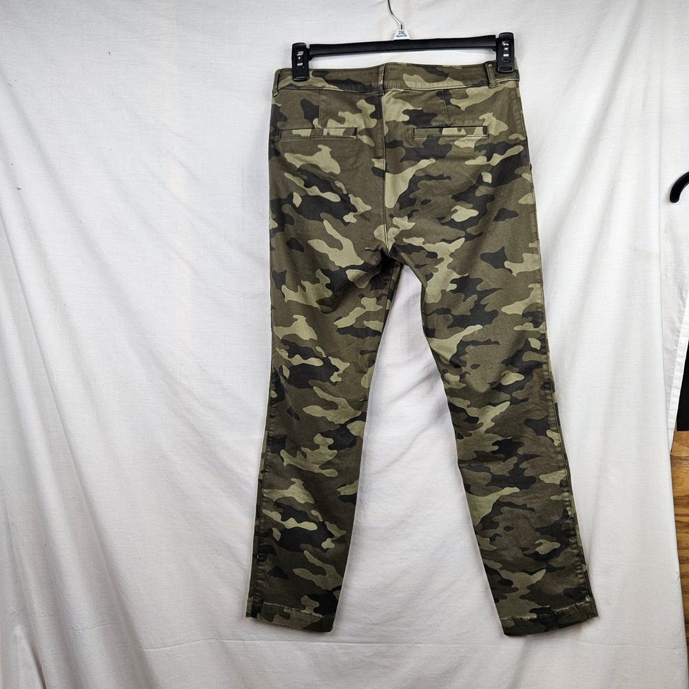 Banana Republic Sloan Camo Slim Fit Pants Green Size 6 Punk - Picture 2 of 5